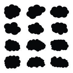 vector cloud shape illustration set design