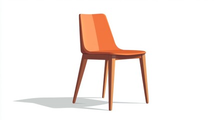 Obraz premium dining chair flat design graphic illustration on white background