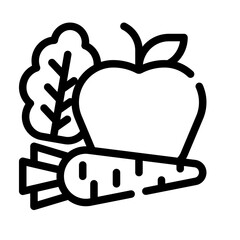 vegetables line icon