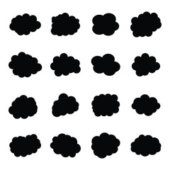 vector cloud shape illustration set design