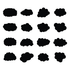 vector cloud shape illustration set design
