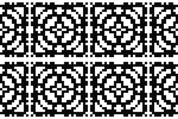 Fototapeta premium Vector monochrome pixel background. Abstract seamless pattern with small random scattered squares, rectangles, tiny dots. Black and white minimal