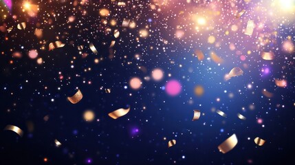 Fototapeta premium abstract shiny festive background with flying elements