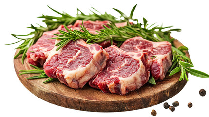 Fototapeta premium Fresh raw meat isolated on white background 