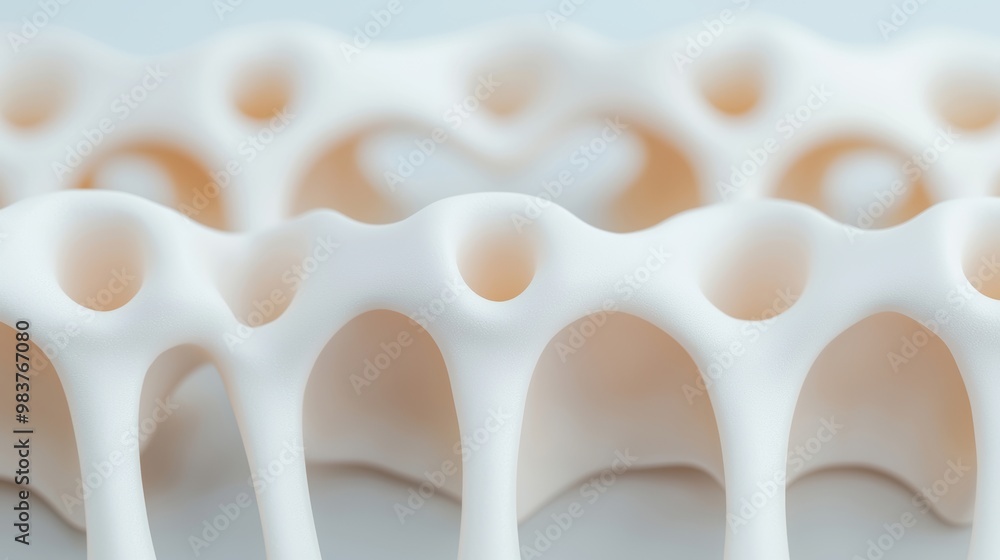 Poster abstract structure with soft curves and holes
