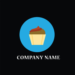 The logo showcasing a cake evokes feelings of joy and celebration, making it perfect for a bakery or dessert shop.