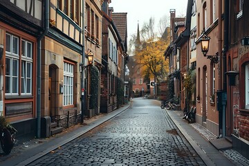 Fototapeta premium Old street in the old town of Prague