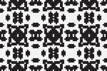 Ethnic seamless monochrome pattern. Aztec geometric background. Tribal print. Navajo fabric. Modern abstract wallpaper. Vector illustration.