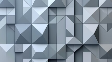 Fototapeta premium Beautiful Geometric Gray Patterns. Modern geometric shapes in different shades of gray.