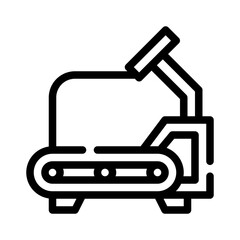 treadmill line icon