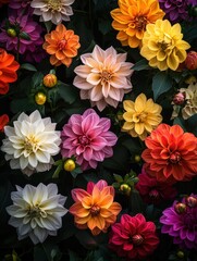 A Symphony of Dahlia Blooms