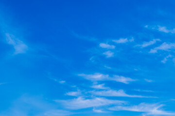 Panorama of cloud clear sky background for summer vacation concept at ocean and summer sea water...