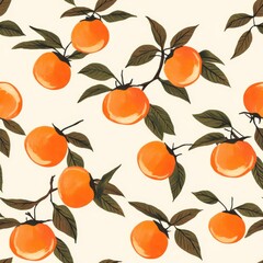 Obraz premium 240807 41. persimmon pattern banner wallpaper, simple background