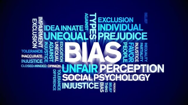 Bias animated word cloud;text design animation tag kinetic typography seamless loop.