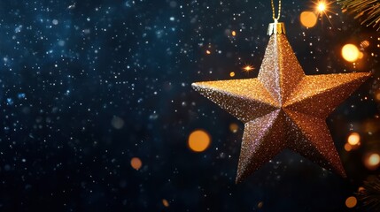 Star with copy space invitation backdrop, christmas greeting background transparent background