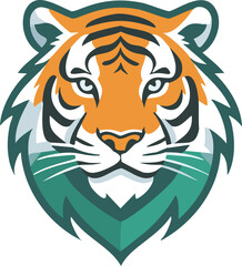 Minimalist Tiger Head Logo Design