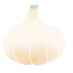 シンプル　大蒜のイラスト