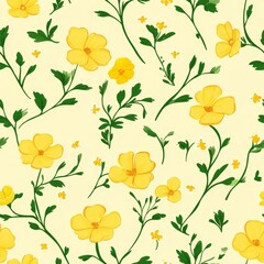 240807 95. buttercup pattern banner wallpaper, simple background
