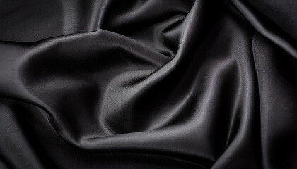 Fototapeta premium black satin or silk texture background