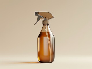 A 3D render of a bottle of sanitizing spray