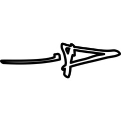 Single isolated icon with outline style icon on white background