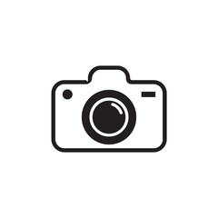 Camera icon logo design template isolated illustration