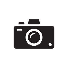 Camera icon logo design template isolated illustration