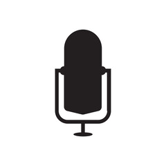 Mic podcast icon logo design template isolated illustration