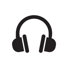 Headphone icon logo design template isolated illustration