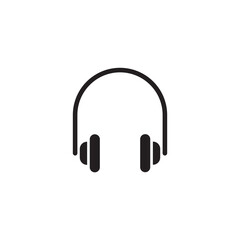 Headphone icon logo design template isolated illustration