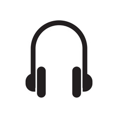 Headphone icon logo design template isolated illustration