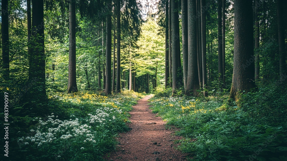 Canvas Prints A guided nature walk focusing on the therapeutic effects of forest bathing