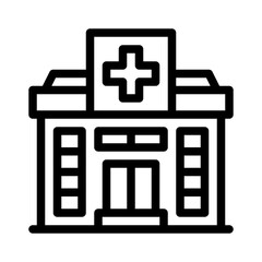 Obraz premium hospital line icon