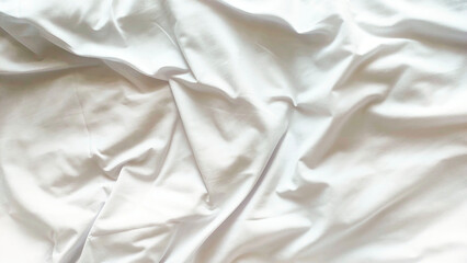 View of an unmade bed