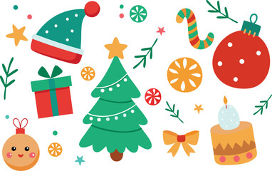 set of christmas icons