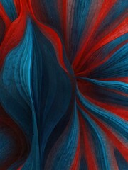 Abstract blue and red ink blending in dynamic patterns.