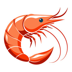 Shrimp logo isolated vector illustration