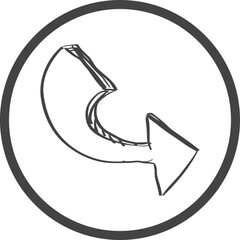 Single isolated icon with outline style icon on white background