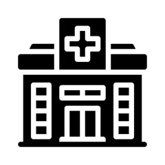 Fototapeta premium hospital glyph icon