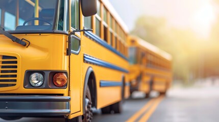 Yellow School Bus Close Up