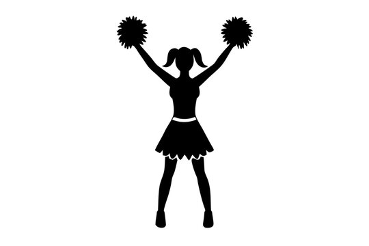 recommend clip art: cheerleader silhouette , cheerleader illustration, cheerleader icon
                    