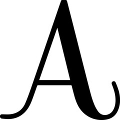 metal alphabet letter a