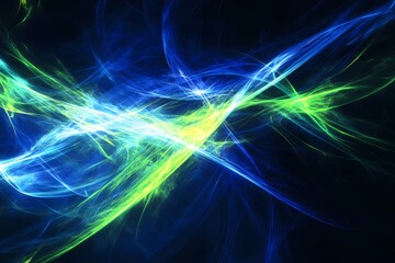 Fototapeta premium Abstract Colorful Light Waves on Dark Background