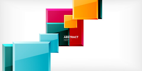 Shiny glossy metallic or plastic square design background. Vector Illustration For Wallpaper, Banner, Background, Card, Book Illustration, landing page