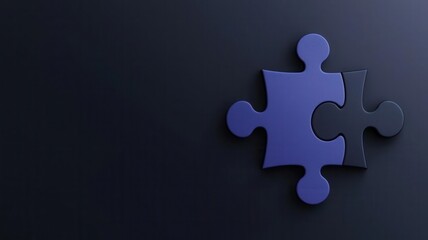 Obraz premium Strategic partnership symbolized by puzzle pieces connecting, abstract space, 3D illustration