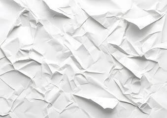 Obraz premium White paper texture with crumpled edges flat lay