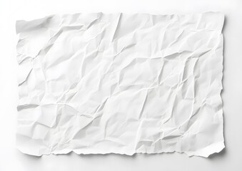 Obraz premium White paper texture with crumpled edges flat lay