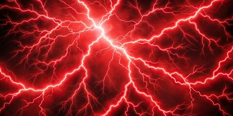 Aerial red thunder lightning pattern background shape