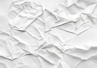 Obraz premium White paper texture with crumpled edges flat lay