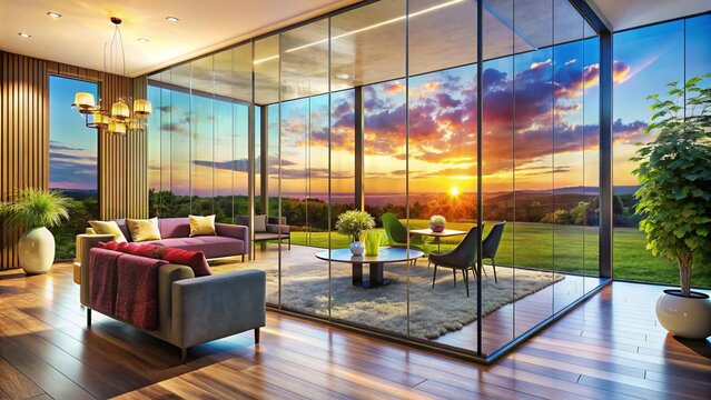 Transform your interior spaces with elegant glass panels that provide modern style and functional privacy solutions,